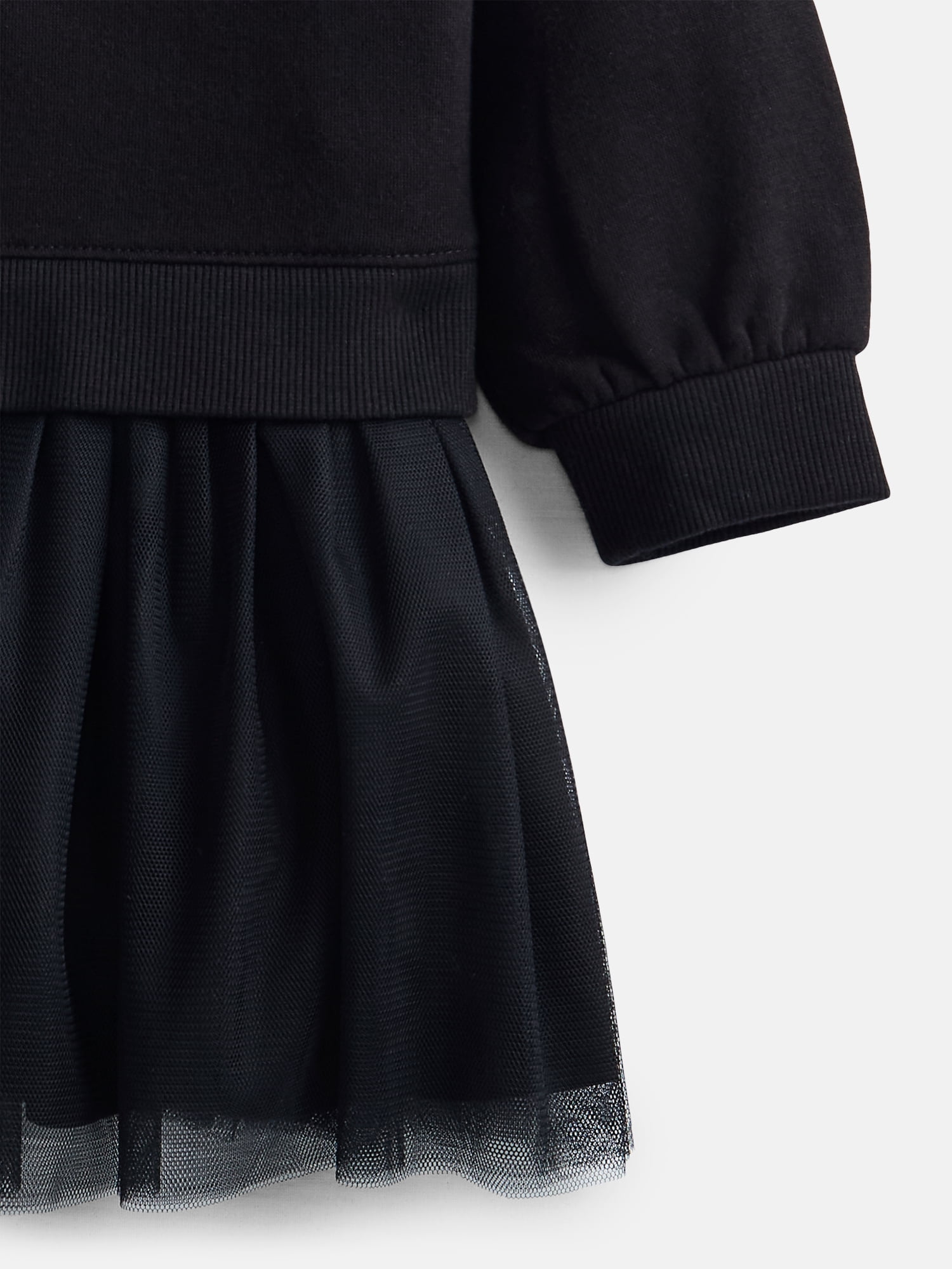 Wonder Nation Toddler Girls' Sweatshirt Dress with Tulle Skirt, Sizes 12M-5T