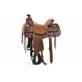 thumbnail image 2 of Horse Saddle Stirrups Western Tack Floral Hand Tooled Leather Covered 51173BR, 2 of 5
