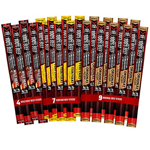 Jack Links Beef Sticks, 20 Count Variety Pack, (9) Original, (7