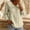Khaki, variant on Puff Long Sleeve Shirts for Women Ruffled Collar Neck with Partial Button Front Outfits for Women Casual Daily Work Weekend