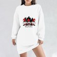 thumbnail image 2 of Pisexur Robes Joyeux Noël pour Femmes Imprimé Xmas Tendance Col Rond Robe Sweat Décontractée Vacances Manches Longues Robe de Soirée Mini Robe, 2 of 4