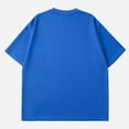 thumbnail image 4 of DODADAWANJ Waffle Knit Tops for Men Oversized Round Neck t sHIRTS Big and Tall Short Sleeve Pullover Top Summer Casual Solid Color Tshirts Blue XXXXL, 4 of 4