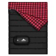 thumbnail image 1 of Cotton Flannel Double Sleeping Bag for Camping, Backpacking, Or Hiking. Queen Size 2 Person Waterproof Sleeping Bag for Adults Or Teens. Truck, Tent, Or Sleeping Pad, Lightweight(Pillows NOT Include), 1 of 4