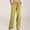 Yellow, variant on BLTIBY 2025 Womens Cotton Linen Pants Solid Colour Summer Spring Elastic Waist Drawstring Straight Leg High Waist Trousers with Pockets Fashion Casual Green XL