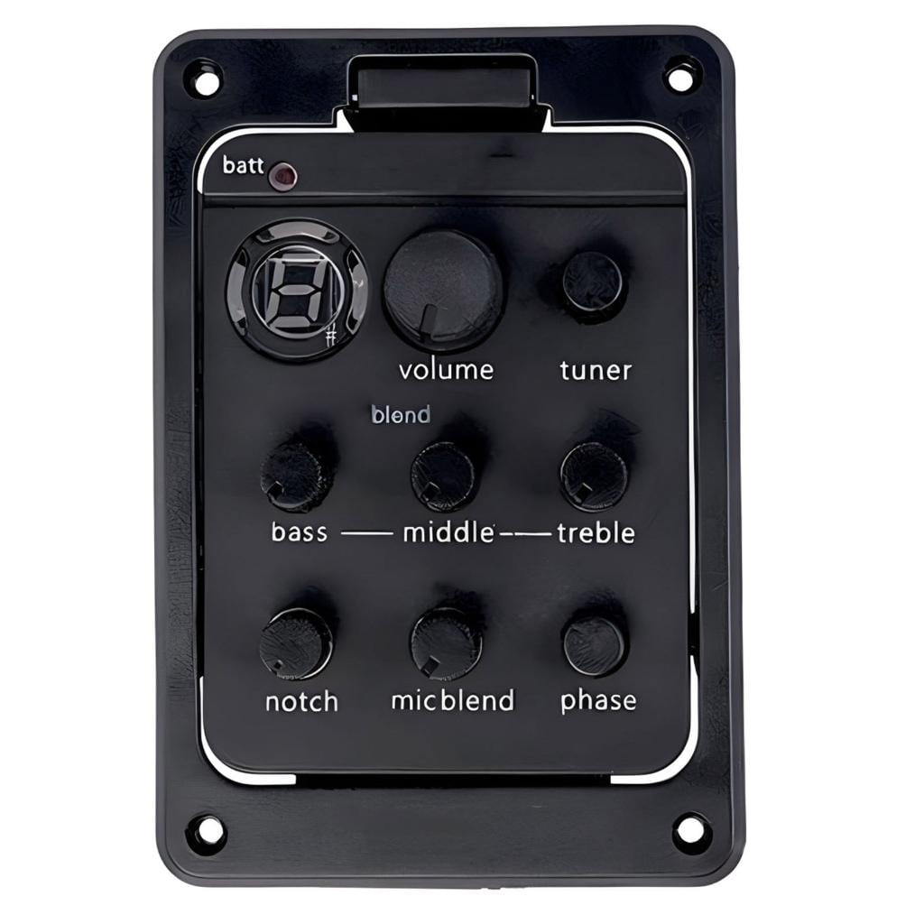 301 Acoustic Guitar Preamp Pickup 4 Band Acoustic Guitar Pickup with Tuner Guitar Soundhole EQ Accessories Enduring