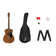Fender CC-60S All-Mahogany Concert V2 Pack Acoustic Guitar, with 2-Year Warranty, Natural, with Gig Bag and Accessories