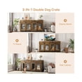 thumbnail image 5 of Home Double Pet Dog Crate Furniture, 71'' Large Dog Kennel Indoor with 3 Storage Drawers and Removable Divider for 2 Dogs, Heavy Duty Decorative Dog House TV Stand Side Table for Medium Large Dogs, 5 of 7