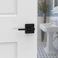 thumbnail image 2 of Manija de puerta interior de privacidad con cerradura, palanca de puerta para baño y recámara, cerradura reversible sin llave, color negro mate, con protección Microban, 2 of 9