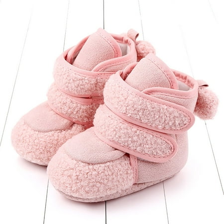 

Cathalem Spearmint Baby Shoes Baby Girls And Boys Warm Shoes Soft Booties Comfortable Boots Toddler Noisy Shoes for Kids Red 12 Months