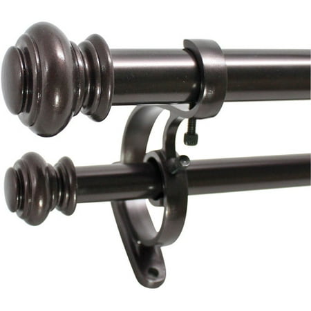 Decopolitan 1 Urn Adjustable Double Curtain Rod Set Walmart Com