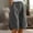 *Dark Gray, variant on ClodeEU Women's Linen Blend Elastic Waist Knee Length Shorts,Solid Color Casual Bermuda Pants Dark Blue,Womens Plus S