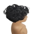 thumbnail image 5 of LHWEN Fashion Wavy Natural Short Curly Wig for Women Black Synthetic Heat Realistic Look Adjustable Rose Net Comfortable Wear for Parties Daily Use Stylish Feminine Design, 5 of 8