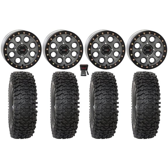 System 3 SB-7 14" Wheels Ti (4 3) 27" RC500 Tires Can-Am Commander Maverick Renegade Outlander Defender