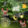 thumbnail image 6 of 12.6 Inches Solar-Powered Hexagonal Garden Light With Hand-Painted Bird Figurines, Waterproof Outdoor Decorative Lamp For Yard, Patio, Garden, Flower Bed And Ranch For, 6 of 7
