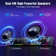 thumbnail image 3 of 2 in 1 PC Speaker , Gaming Speakers for PC Computer Laptop Desktop Monitor, RGB Speakers with Touch Sensitive Lighting, USB Powered 3.5mm Aux（Package Only Two Speaker, No Soundbar）, 3 of 4