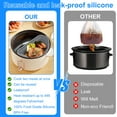 thumbnail image 4 of Silicone Slow Cooker Liner Reusable & Leakproof Slow Cooker Divider Liner Fit for 6 Quart Pot Dishwasher Safe Cooking Liner(Black), 4 of 10