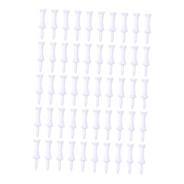 50 tees de golf para practicar golf, soporte profesional para pelotas de ejercicio. Blanco 50 mm