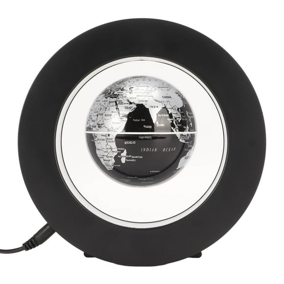 Floating Globe World Map, Built In LED Light Magnetic Levitation Globe Frosted Texture Beautiful For Home US Plug 100-240V