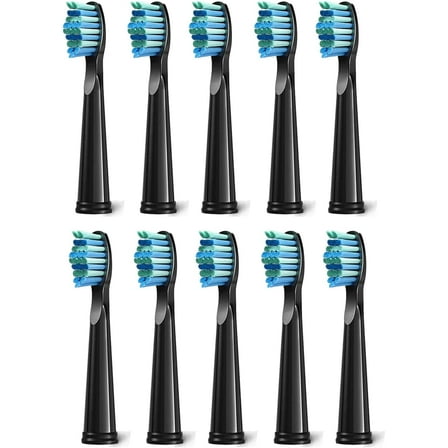 10 electric toothbrush replacement heads compatible with Fairywill toothbrush heads, compatible with FW-507/508/551/515/917/959/2011, FW-D1/D3/D7/D8, medium size