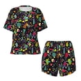thumbnail image 4 of Lsque Colorful Geometric Figures Women's Short-Sleeved Pajama Set - 2 Piece Soft and Lightweight Sleepwear Set-X-Large, 4 of 9