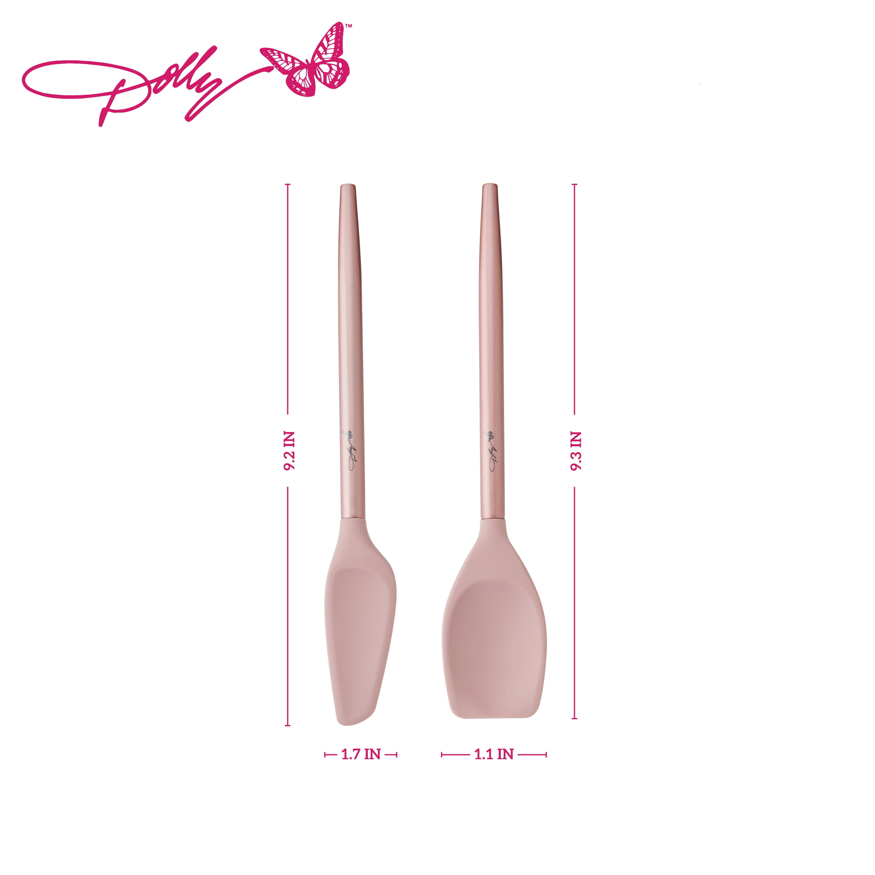 Dolly Parton Stainless Steel Spatula Mini Spatula Set, Blush