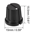 thumbnail image 2 of 2 pcs Botones de control de volumen con tornillo, botón de reemplazo para amplificador, botones de potenciómetro negros, 2 of 3