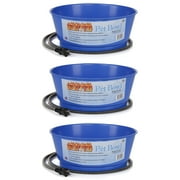 Farm Innovators 1.5 Gallon Electric Heated Pet Water Bowl, Blue (3 Pack)