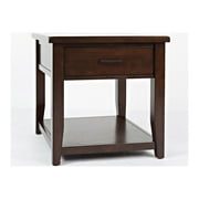 Jofran Twin Cities Storage End Table, 24''Lx24''Wx24''H, Brown (Set of 2)