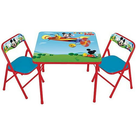 Disney Mickey Mouse Playground Pals Erasable Activity Table and Chairs Set