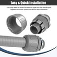 thumbnail image 4 of iMeshbean 3/4 inch Liquid Tight Connector, 100 Pack PVC Flexible Conduit Connector, 180 Degree Straight, UL Listed, Non-Metallic Electrical Conduit Fittings, 4 of 7
