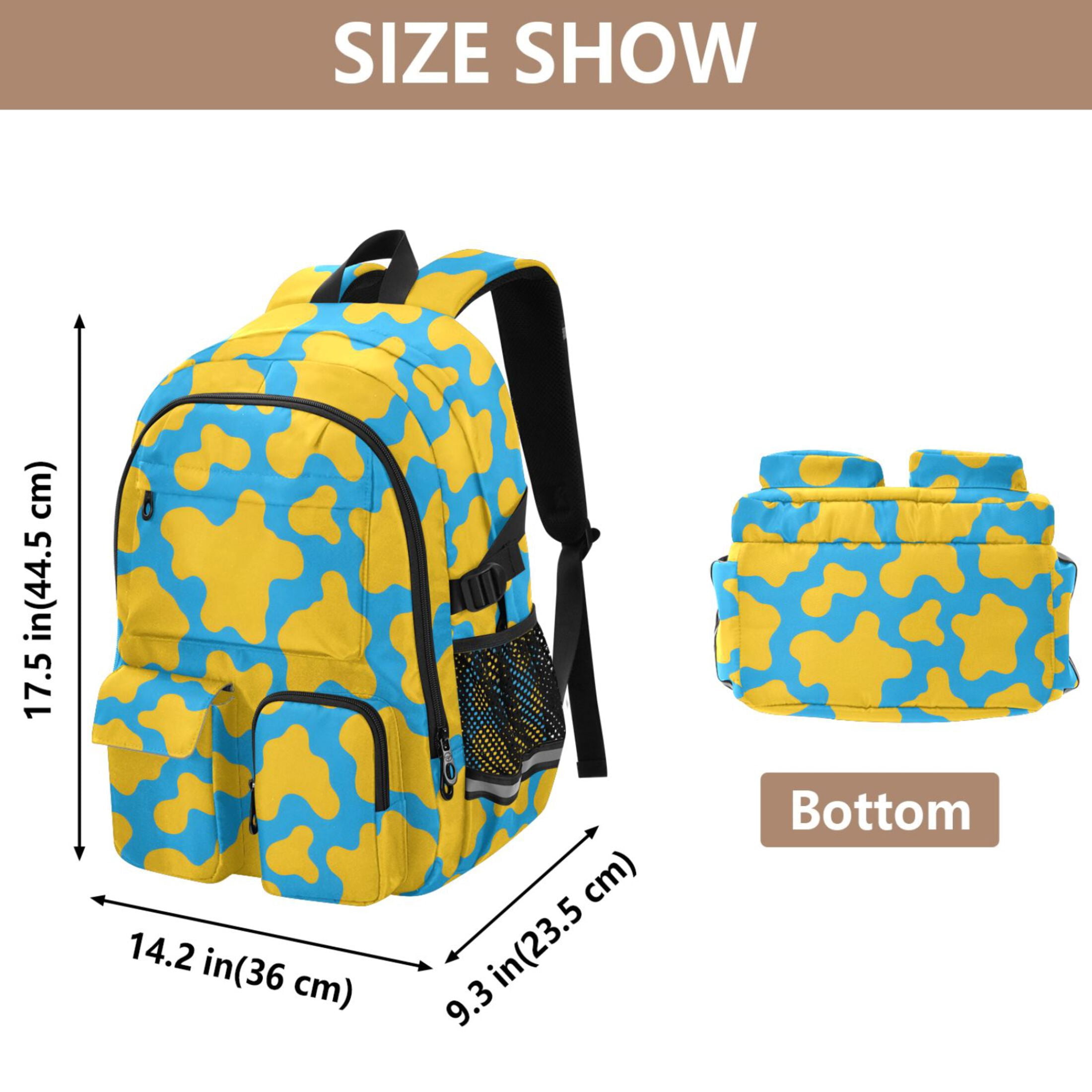 ALAZA Cow Print Student Backpack School Bookbag Large Laptop Daypack Travel Bag