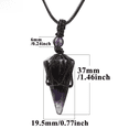 thumbnail image 5 of Colgante de piedra de prisma hexagonal tejido a mano con joyas europeas y americanas, accesorios para damas, collar de amatista de cristal rosa, 5 of 5