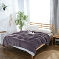 thumbnail image 5 of ANMINY Fleece Blanket Soft Plush Fluffy Cozy Couch Bed 59"x79" Twin Blanket for Couch Bed Sofa， Purple, 5 of 6