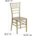 thumbnail image 2 of YYEAN Mahogany Resin Stacking Chiavari Chair 18.5"D x 15.75"W x 36.5"H-Gold, 2 of 11