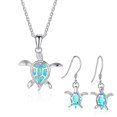 thumbnail image 2 of Jiaroswwei 3 Pce/Set Women Earrings Set Shiny Opal Cute Portable Earrings Necklace Set for Gift, 2 of 8