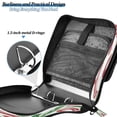 thumbnail image 5 of Water-Resistant 3-Ring Binder Organizer with Multiple Pockets Zipper Binder Bag for Office Red and Green Candy-cane, 5 of 8