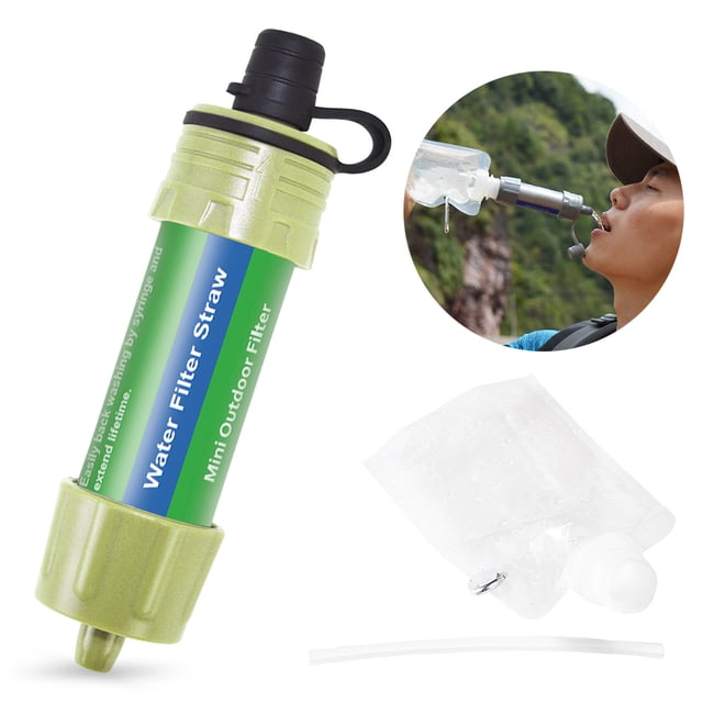 Outdoor Water Filter Straw Water Filtration System Water Purifier for Emergency Preparedness Camping Traveling Backpacking