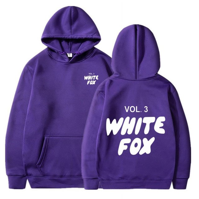 2024 nuevo WHITEFOX letras delanteras y traseras estilo europeo y americano Sudadera con capucha serie invierno polar suelto