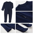 thumbnail image 4 of Pijamas para bebé recién nacido, Ropa De dormir 100% De algodón con cremallera, con calcetines, para otoño y primavera, 4 of 4