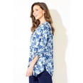 thumbnail image 3 of Catherines Women's Plus Size Georgette Button Down Tie Sleeve Cafe Blouse, 3 of 6