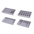 thumbnail image 2 of Set of4Stackable Velvet Jewelry Trays Organizer, Jewelry Storage Display Trays All Velvet, 2 of 4