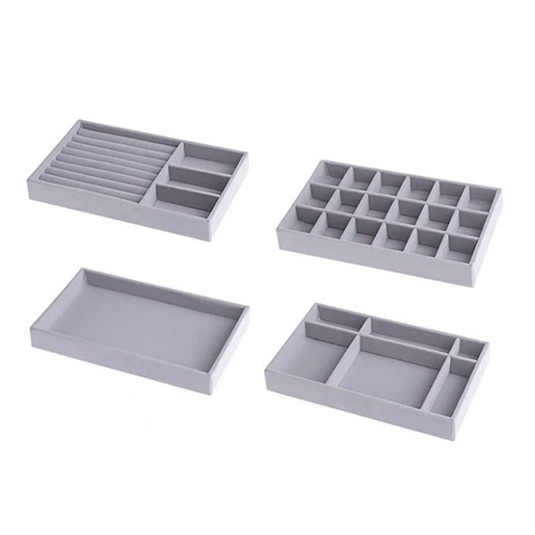 Jewelry Organizer Drawer Insert Stackable Jewelry Tray with