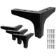 thumbnail image 1 of Juego de 4 patas de cama triangulares de metal negro, patas de sofá para muebles de bricolaje - 10 cm (hy), 1 of 5
