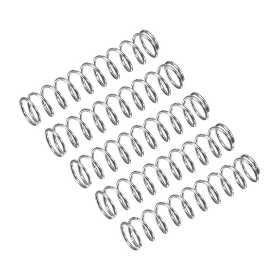 Compression Spring, 15 Pack 304 Stainless Steel, 7mm OD, 0.7mm Wire, 35mm Length
