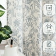 thumbnail image 4 of Curtainking Rustic Look Farmhouse Blue Floral Print Home Back Tab Light Filtering Curtains, 50" x 84" (2 Panels), 4 of 10