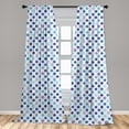 thumbnail image 5 of Ambesonne Watercolor Curtains, Blue Tones Soft Funky, Pair of 28"x63", Multicolor, 5 of 5