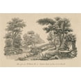 thumbnail image 2 of Wild Apple Portfolio 18x13 Black Ornate Wood Framed with Double Matting Museum Art Print Titled - French Park Etching III, 2 of 4