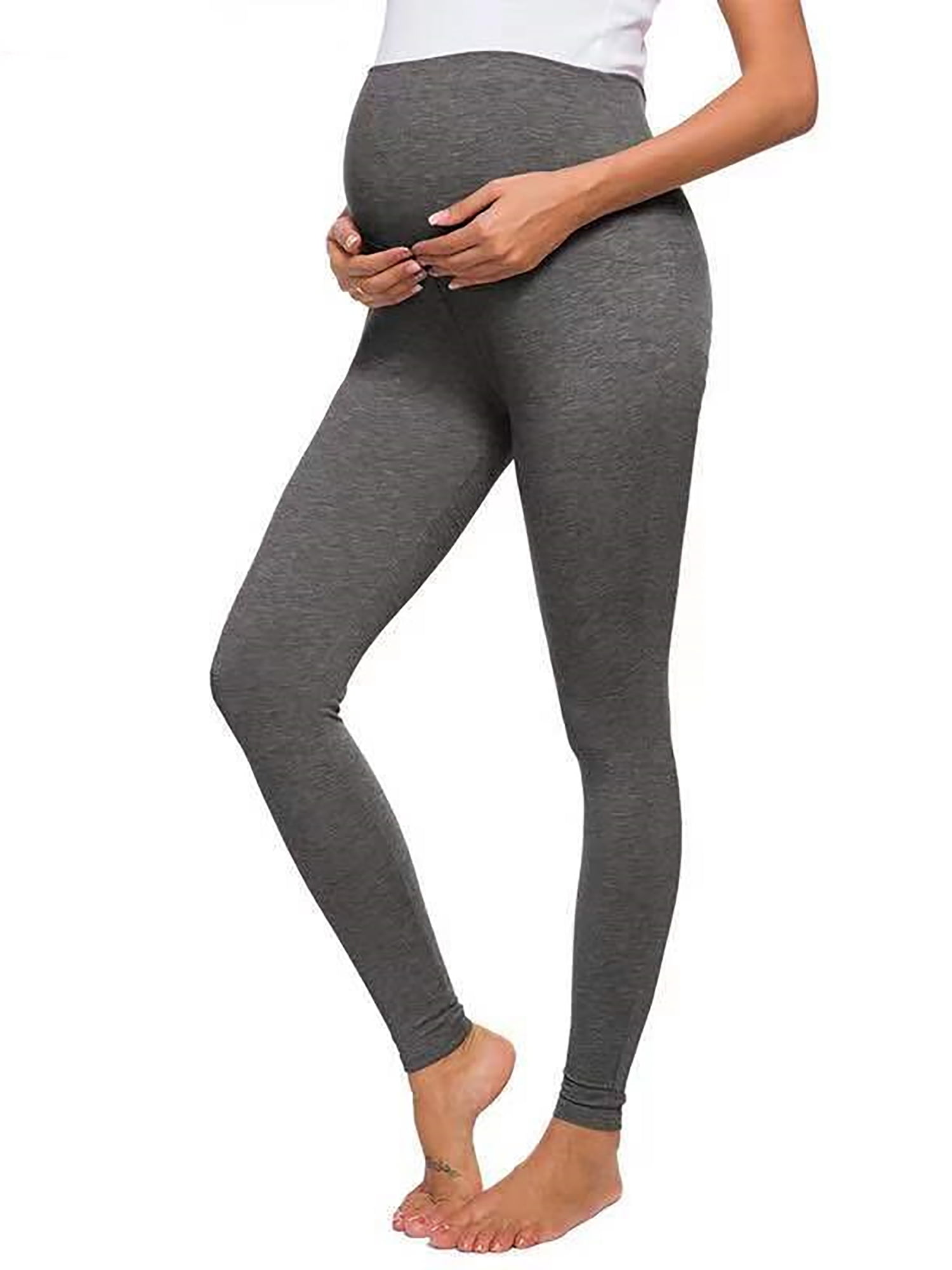 Selfieee - Selfieee Women's Maternity Leggings Active Wear Over The Bump Pants Pregnancy Shaping