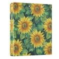 thumbnail image 2 of Pattern Of Sunflowers 3 Ring Hardcover Binders 1.5in Round Rings for Letter-Size Folder Paper Organizer Pockets for Office Student Recipe, 2 of 9