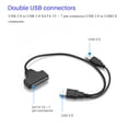 thumbnail image 4 of Matsuzay Adaptador de Cable USB 2,0 a SATA de 22 pines, convertidor de líneas HDD SSD de 2,5 pulgadas, disco duro externo SSD HDD de 22 pines Sata III Teléfono y Comunicación, 4 of 8